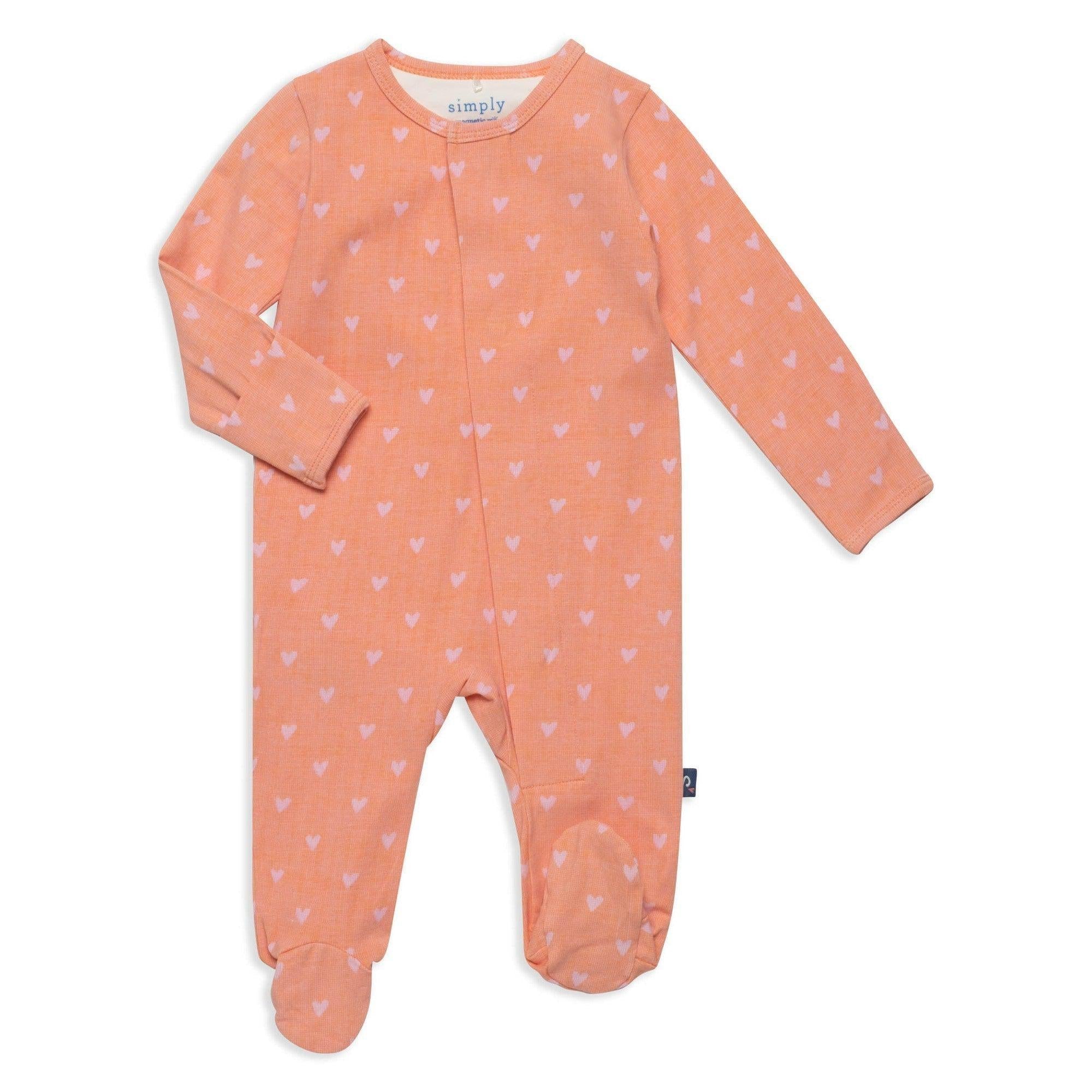 distressed heart cloudstretch™ magnetic footie - re-loved