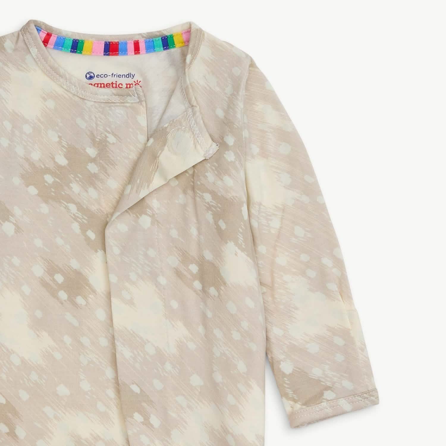 doeskin tan modal magnetic fuss free coverall