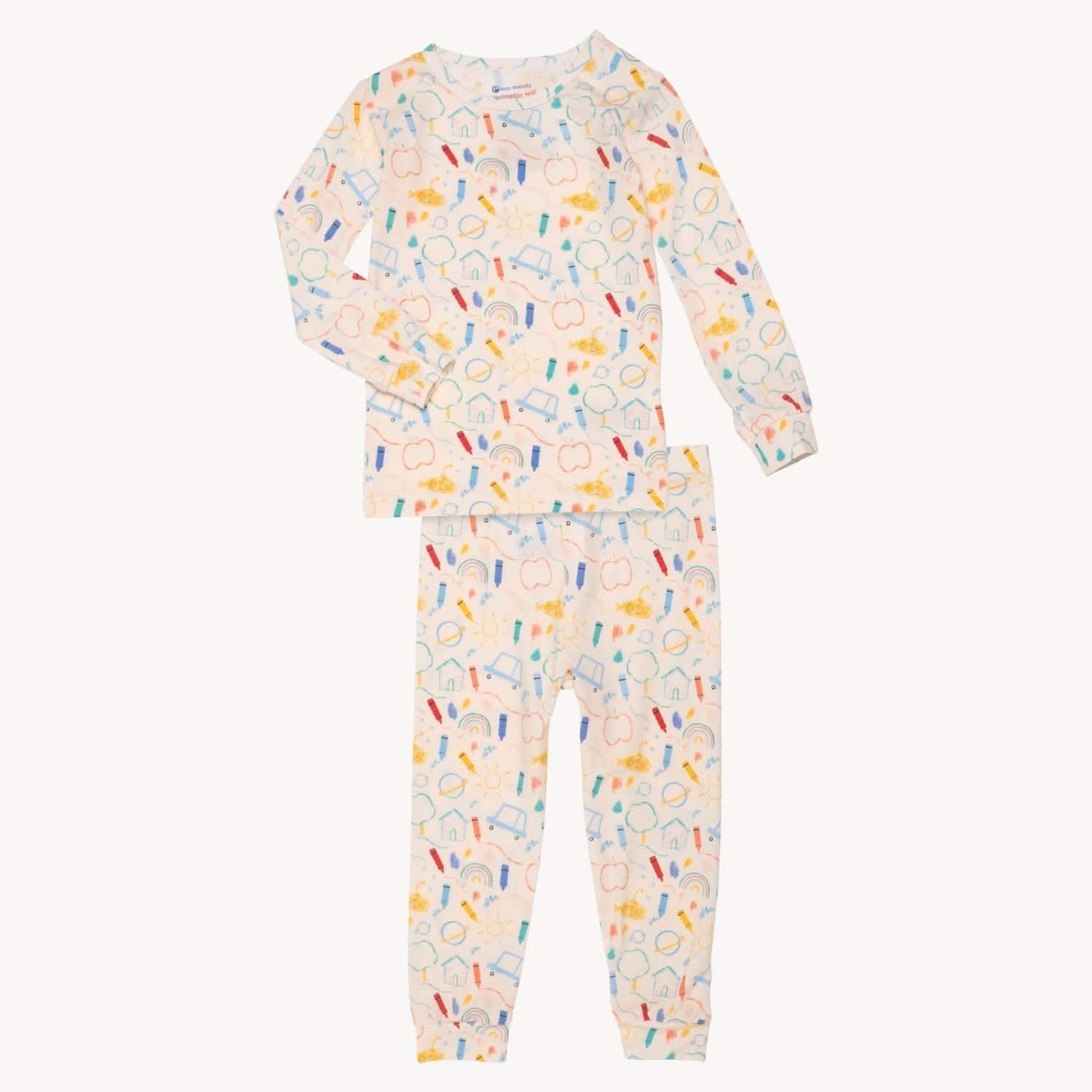 doodle pop modal magnetic no drama pajama toddler long sleeve set