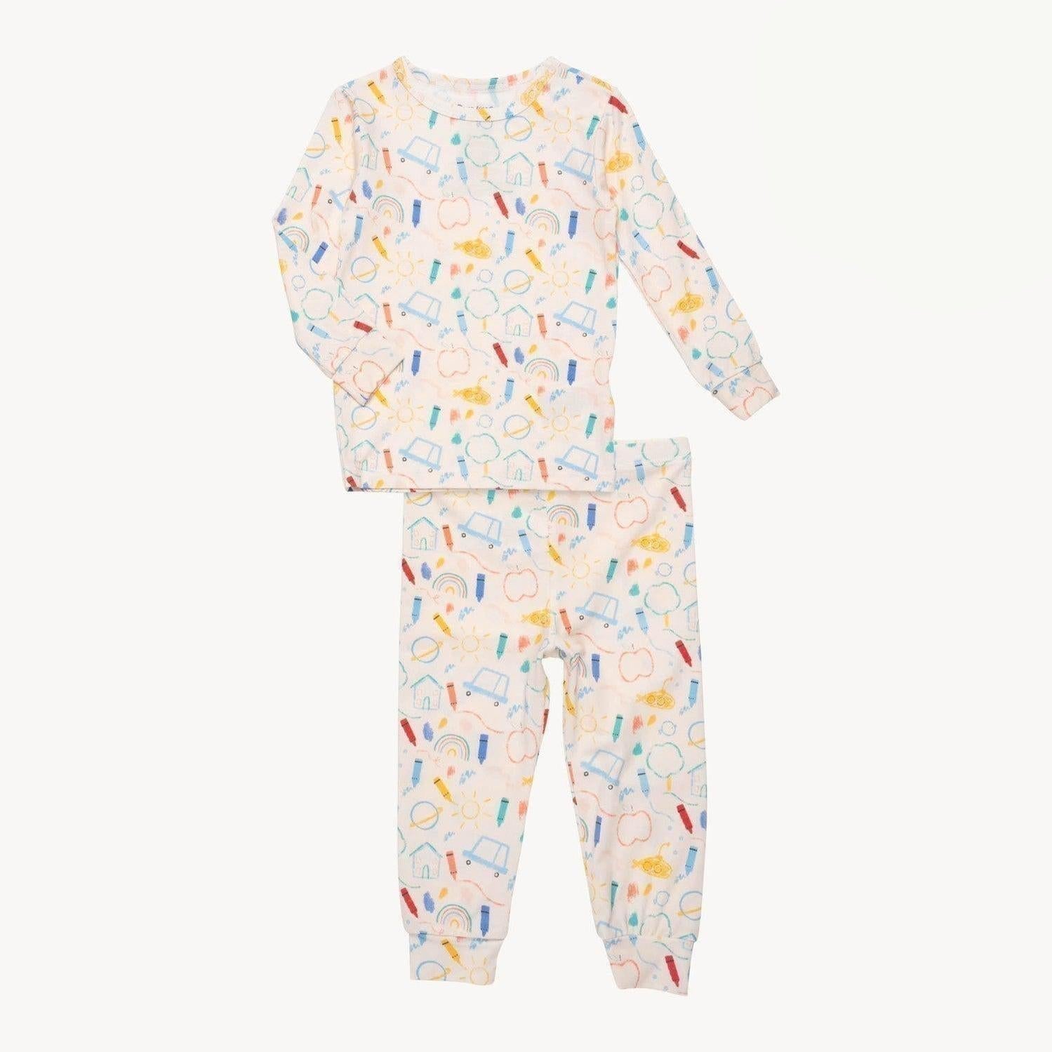 doodle pop modal magnetic no drama toddler pajama toddler long sleeve set
