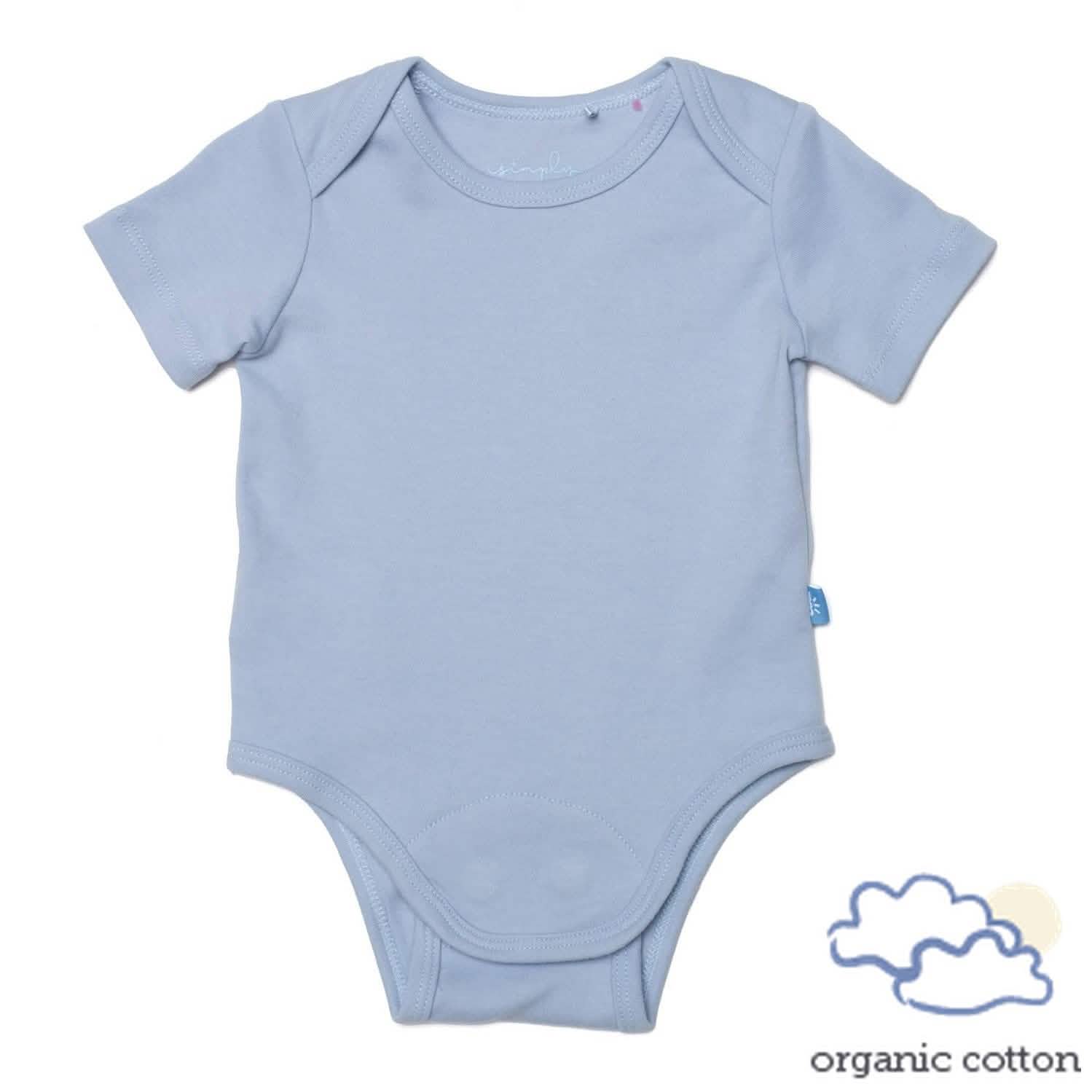 dusk blue organic cotton magnetic bodysuit - re-loved