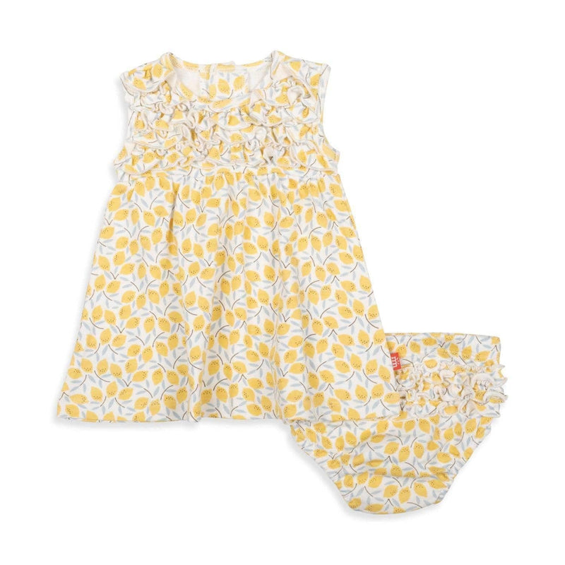 easy peasy lemon squeezy organic cotton magnetic dress and diaper cover - re-loved