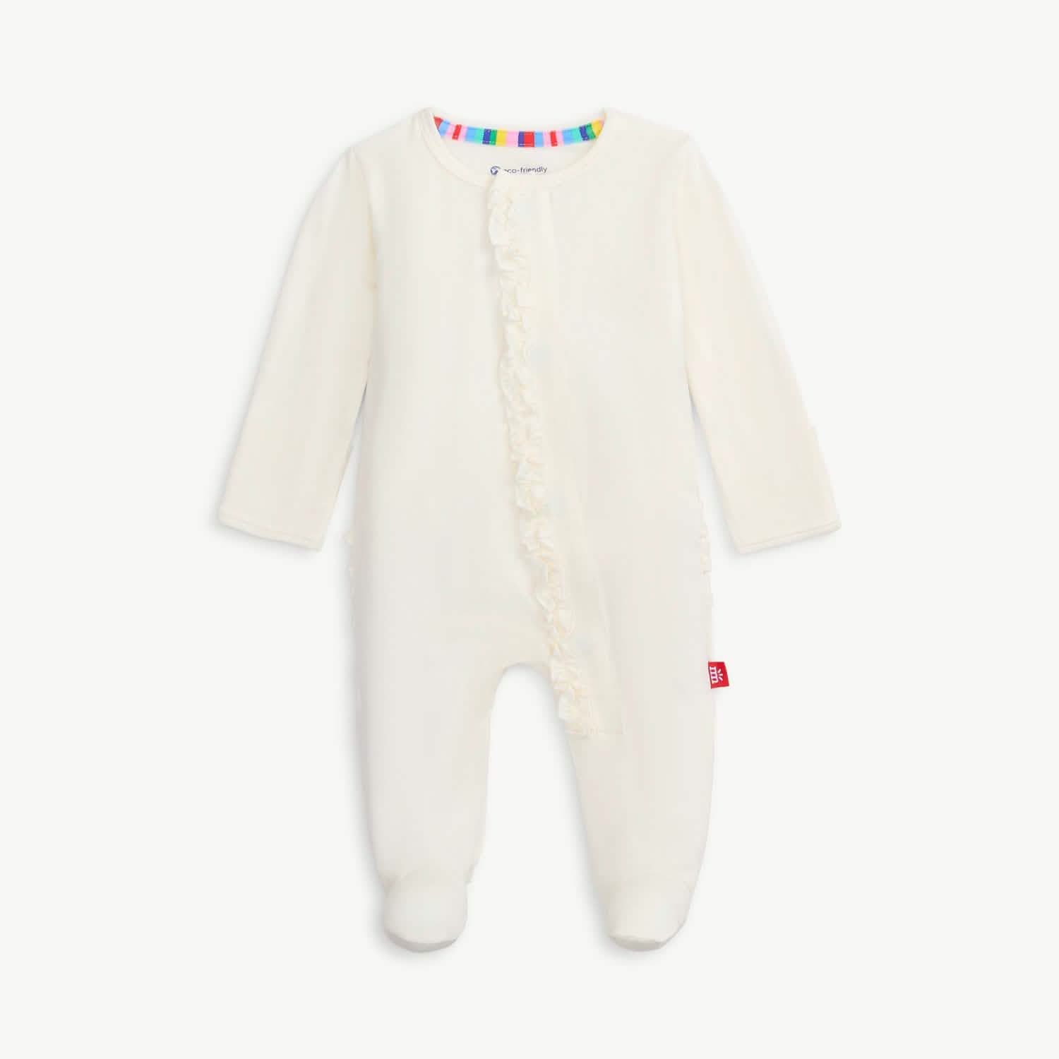 egret modal magnetic parent favorite footie with ruffles