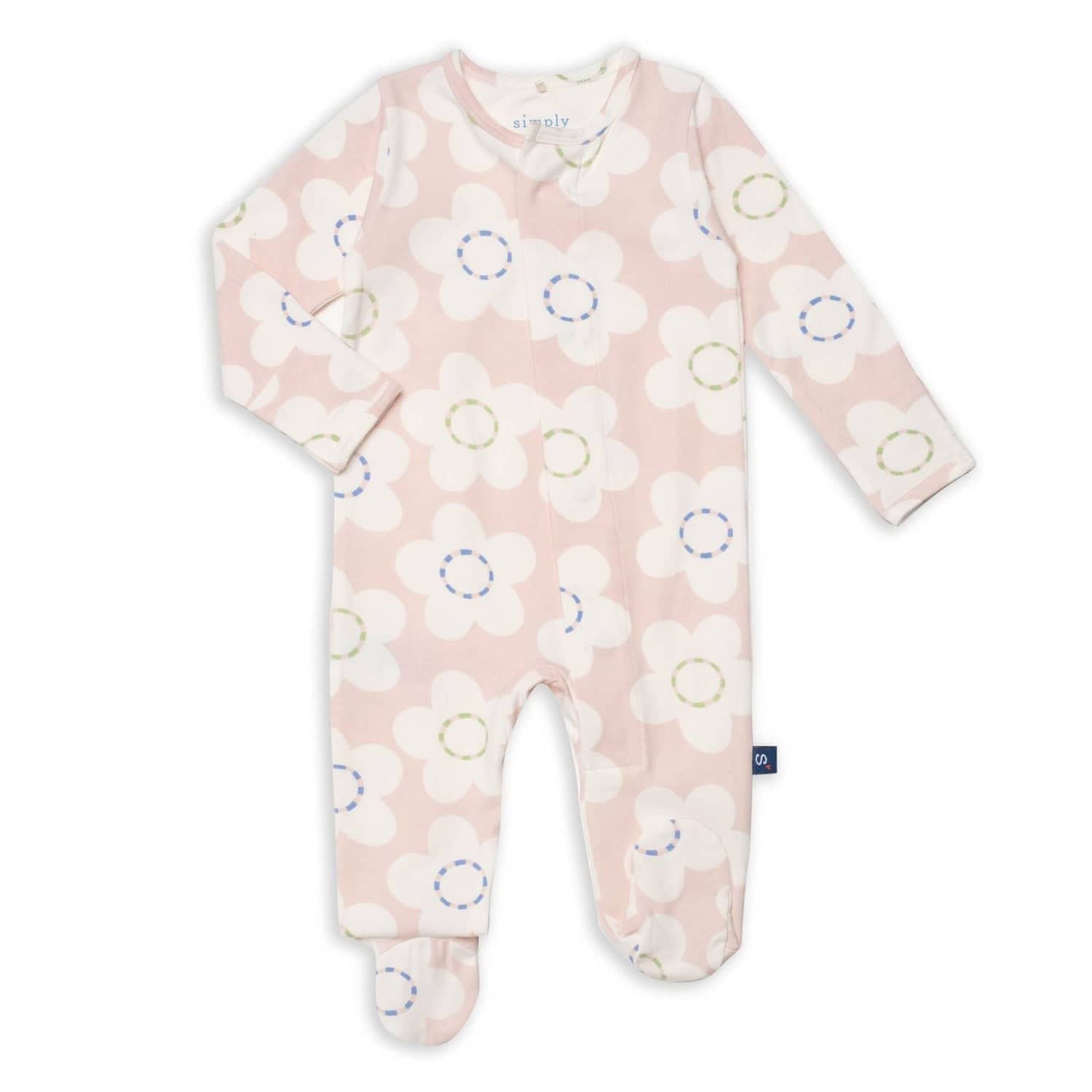 flower CloudStretch™ magnetic footie - re-loved