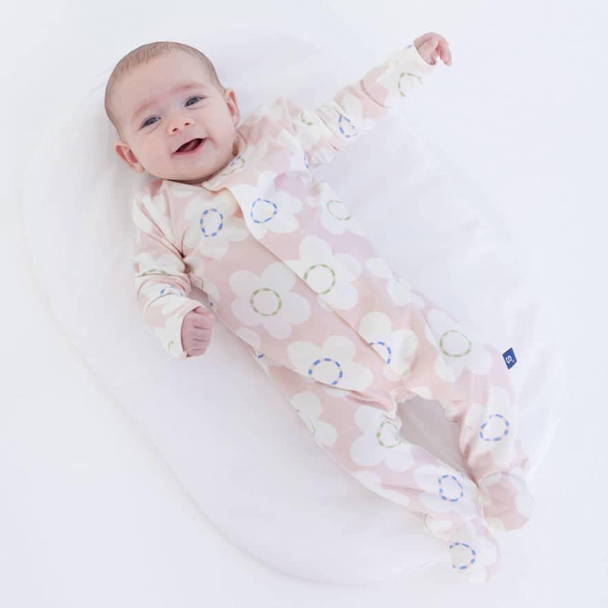 flower CloudStretch™ magnetic footie - re-loved