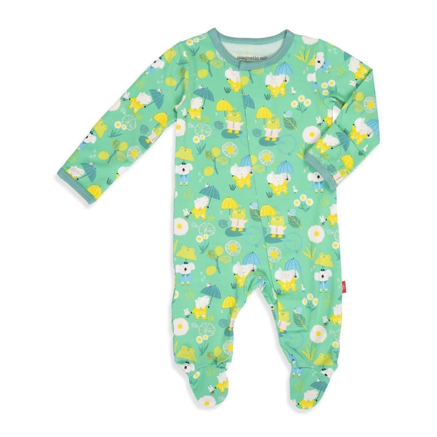 flower shower power modal magnetic parent favorite footie - re-loved