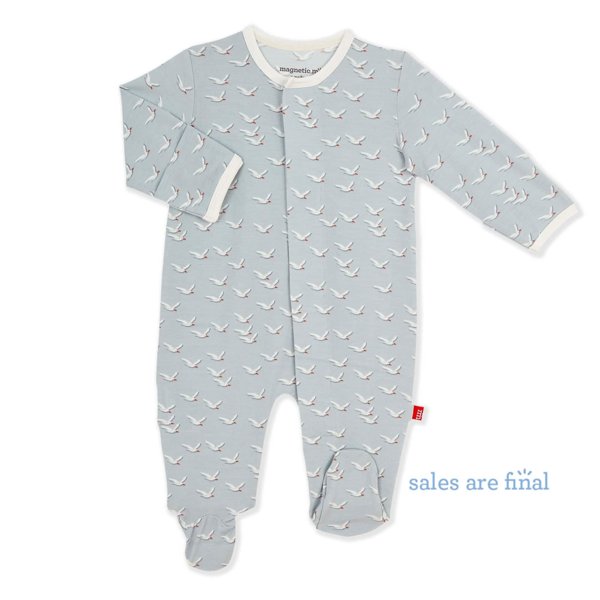 fly like a seagull modal magnetic footie - re-loved