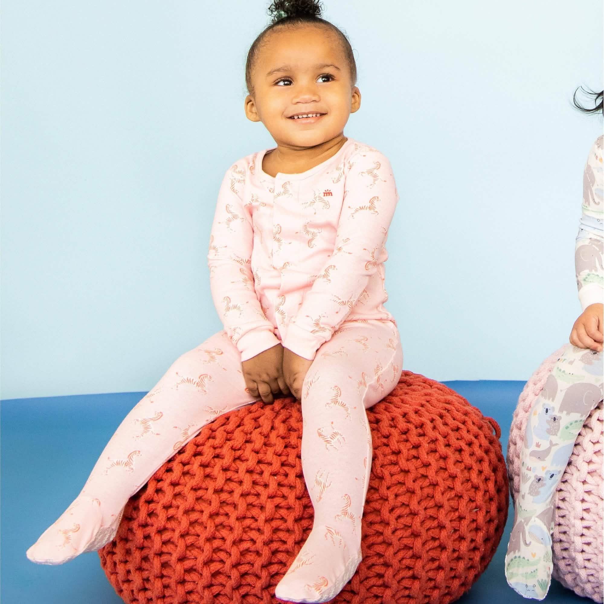 game for play organic cotton magnetic parent favorite footie | pink - re-loved