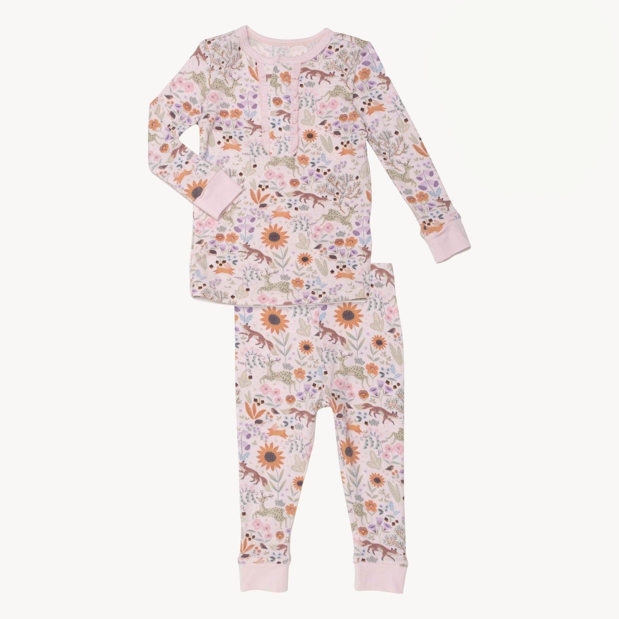 garden of dreams modal magnetic no drama pajama toddler long sleeve set