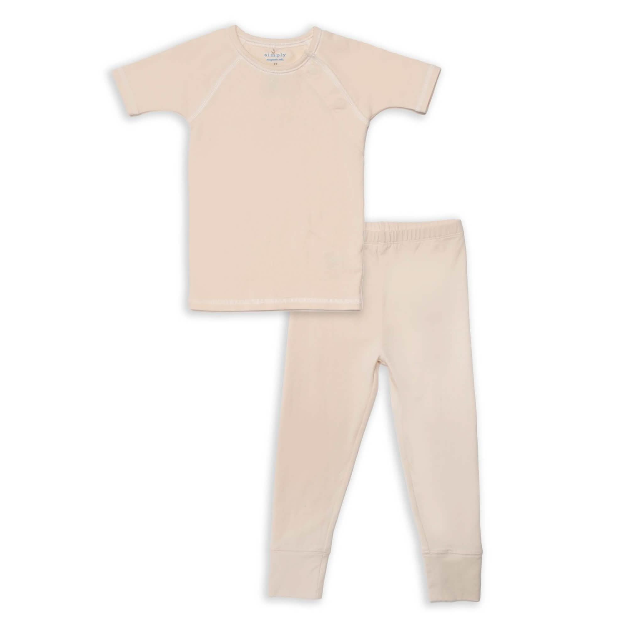 gentle cream CloudStretch™ magnetic kids pajama set