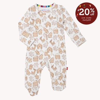 gingerbread lane organic cotton magnetic parents favorite footie