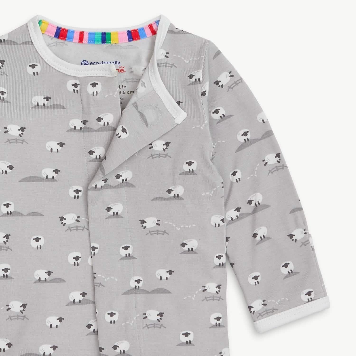 gray baa baa baby modal magnetic fuss free coverall