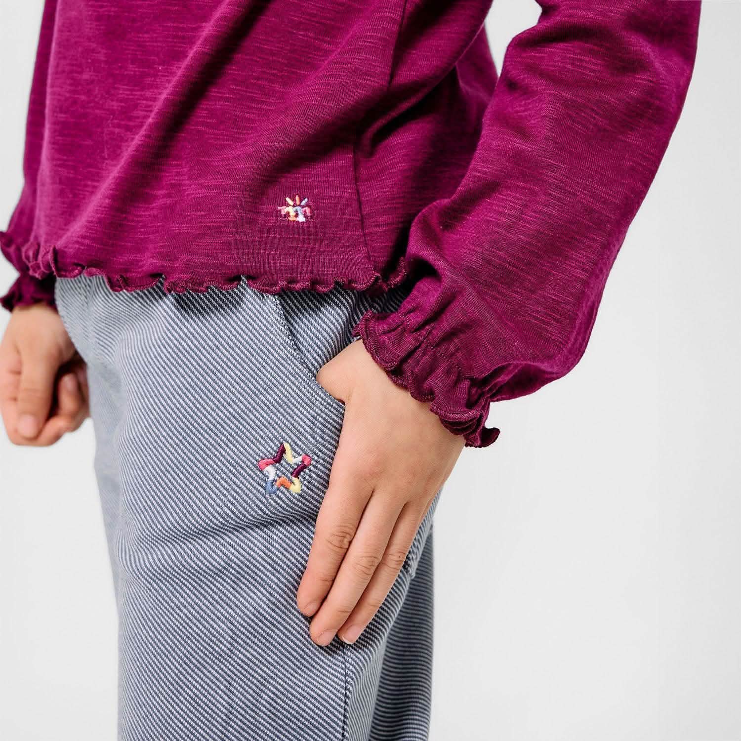 gray cotton magnetic pant