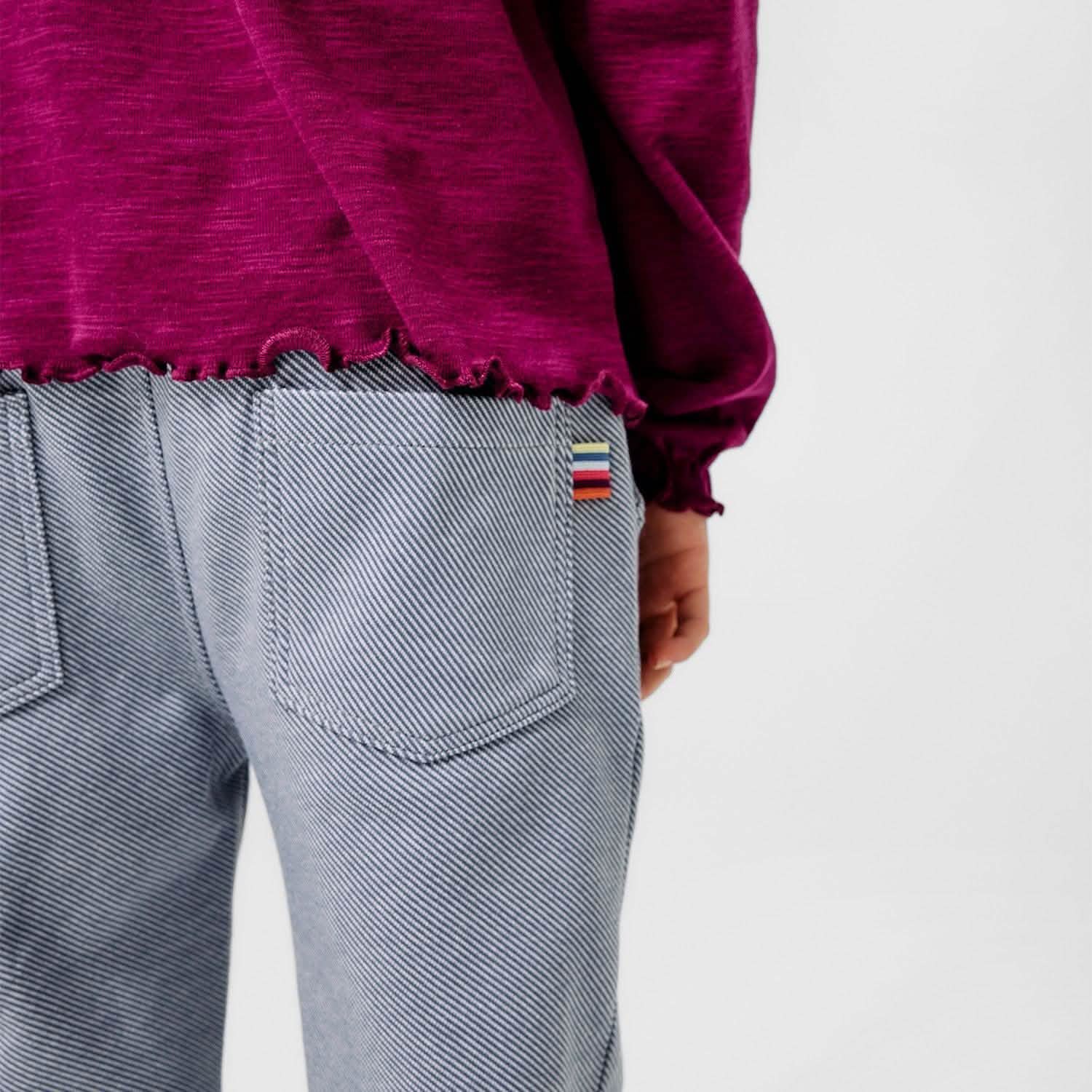gray cotton magnetic pant