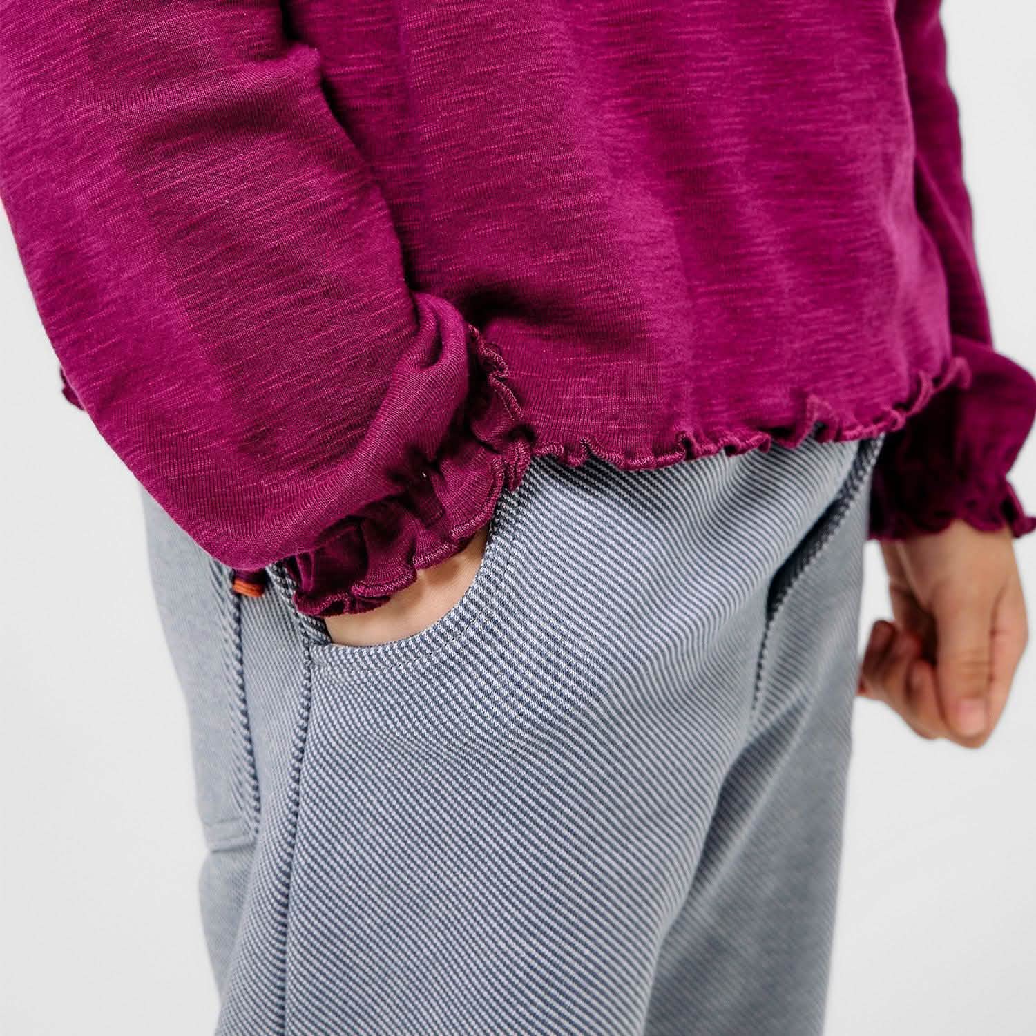 gray cotton magnetic pant