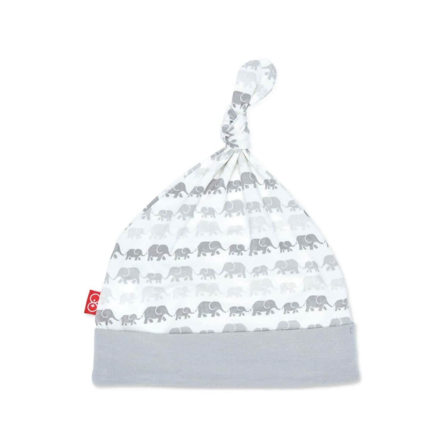 gray dancing elephants modal newborn hat