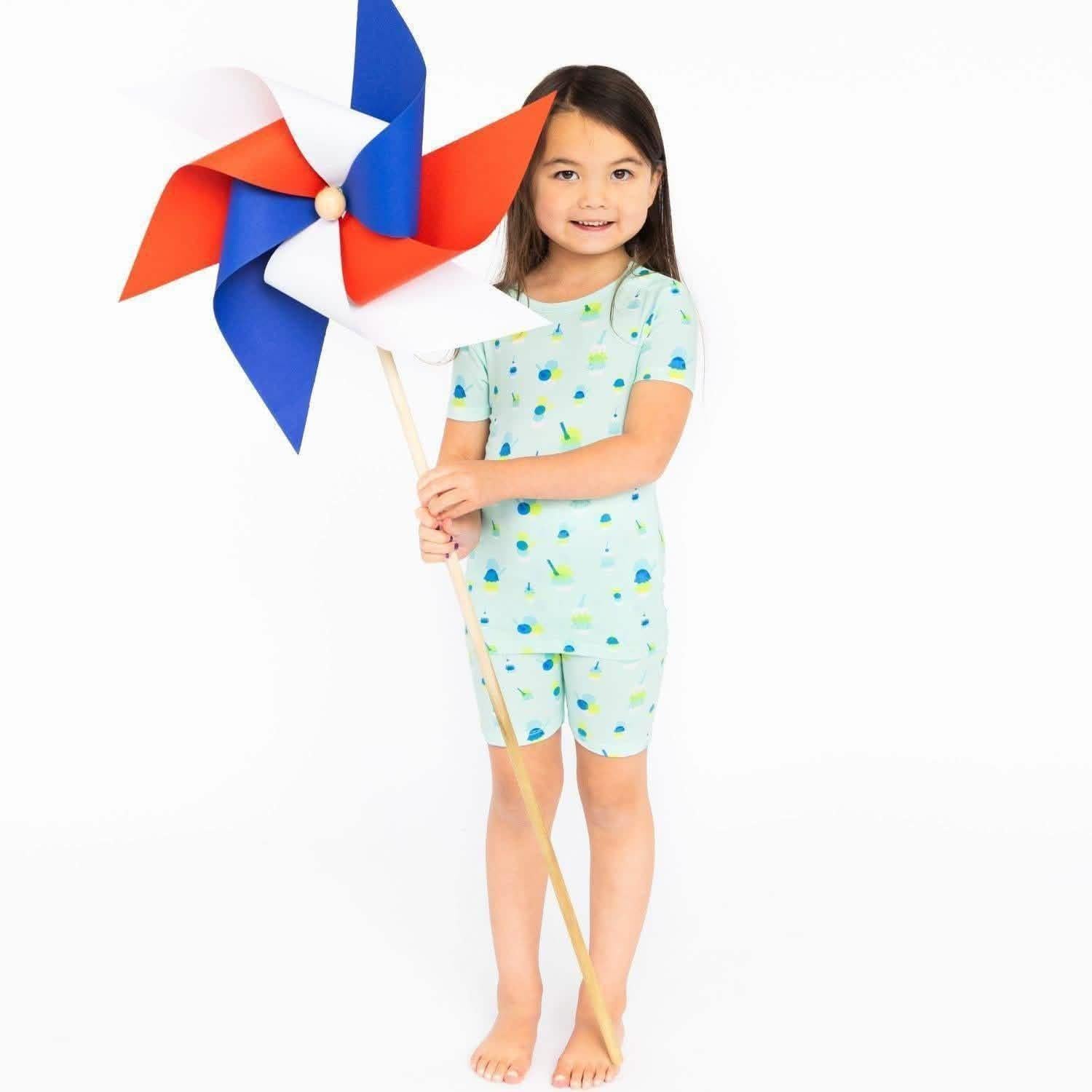 green sundae funday modal magnetic no drama pajama shortie set - re-loved