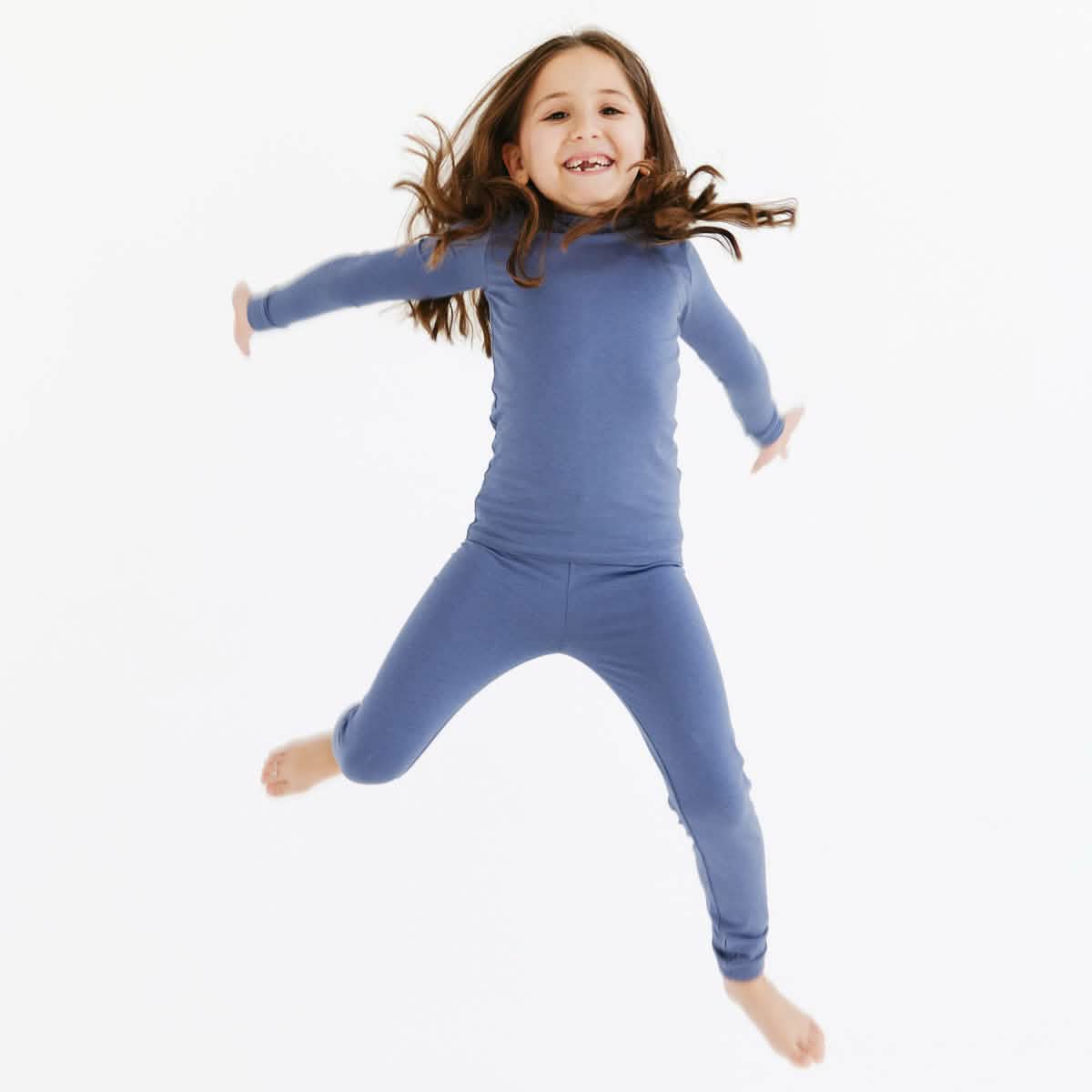 harbor blue cloudstretch™ magnetic kids pajama set