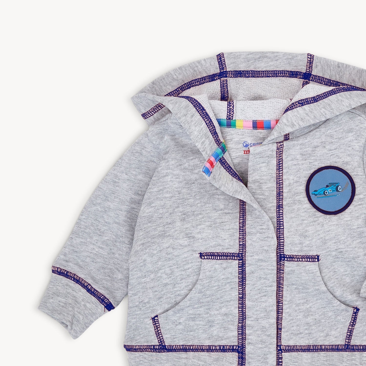 heather grey french terry magnetic hoodie + pant set-Magnetic Me