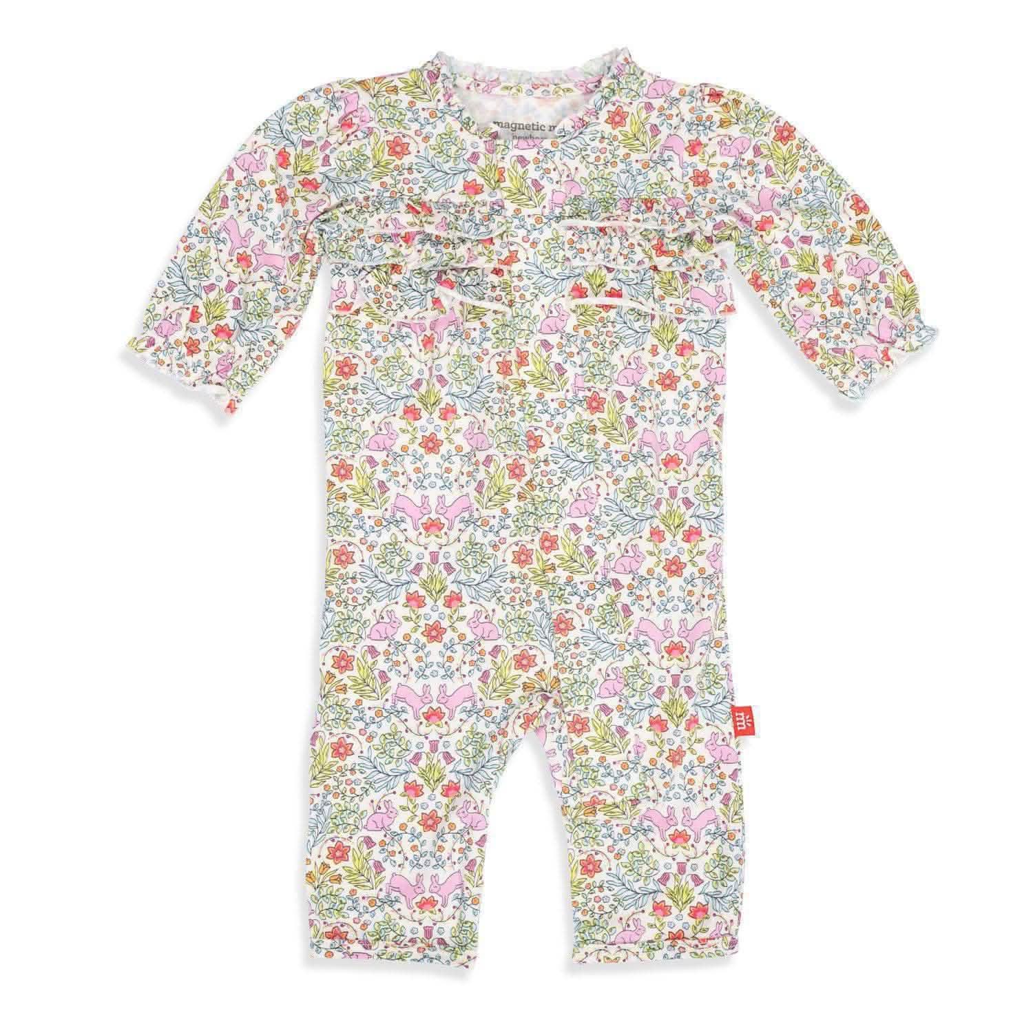 hip hop modal modal ruffle magnetic fuss free coverall - re-loved