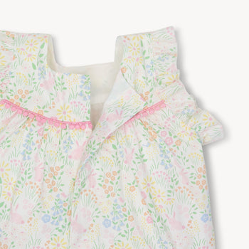 hoppy garden cotton poplin magnetic little baby sleeveless dress + diaper cover set