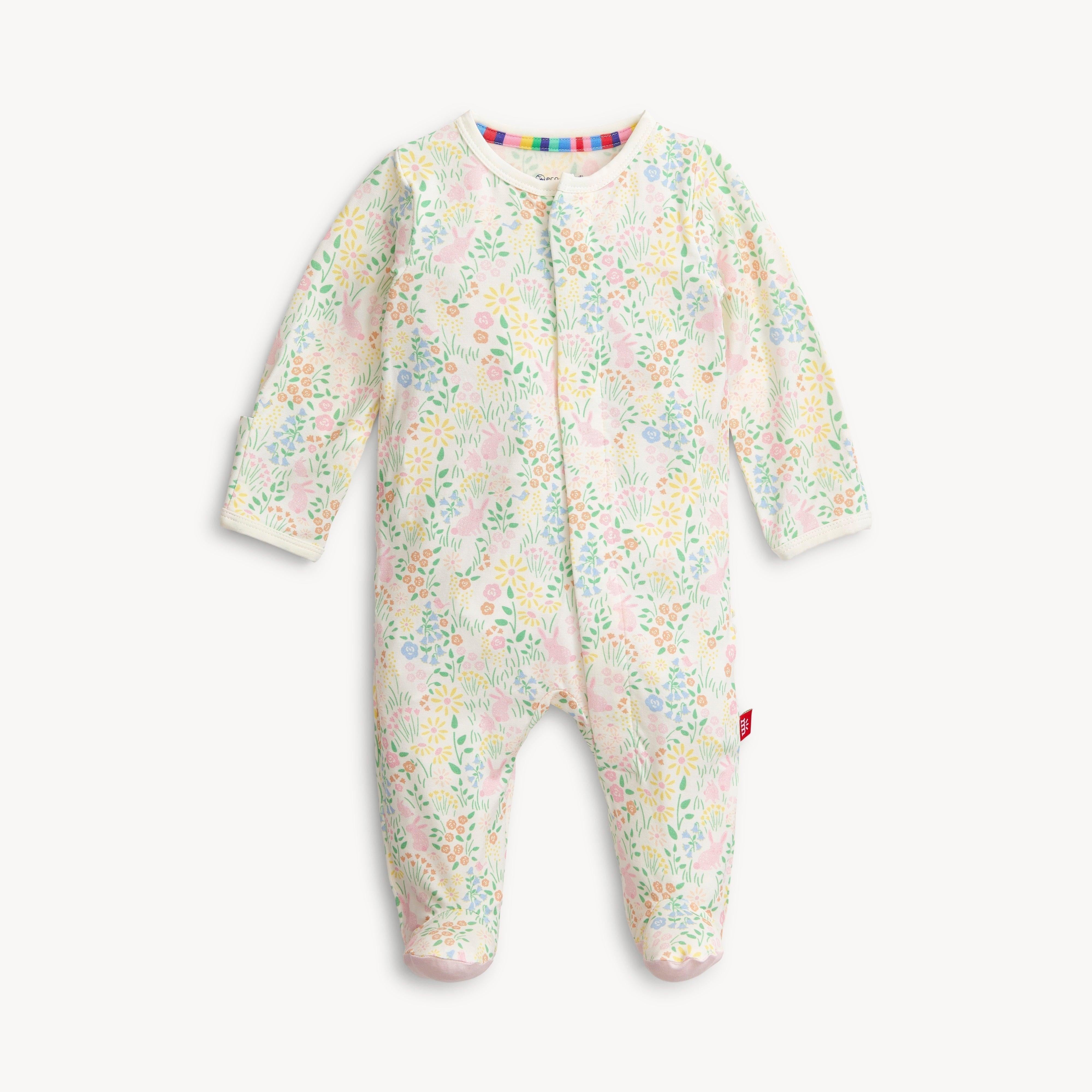 hoppy garden modal magnetic parent favorite footie with ruffle - re-loved