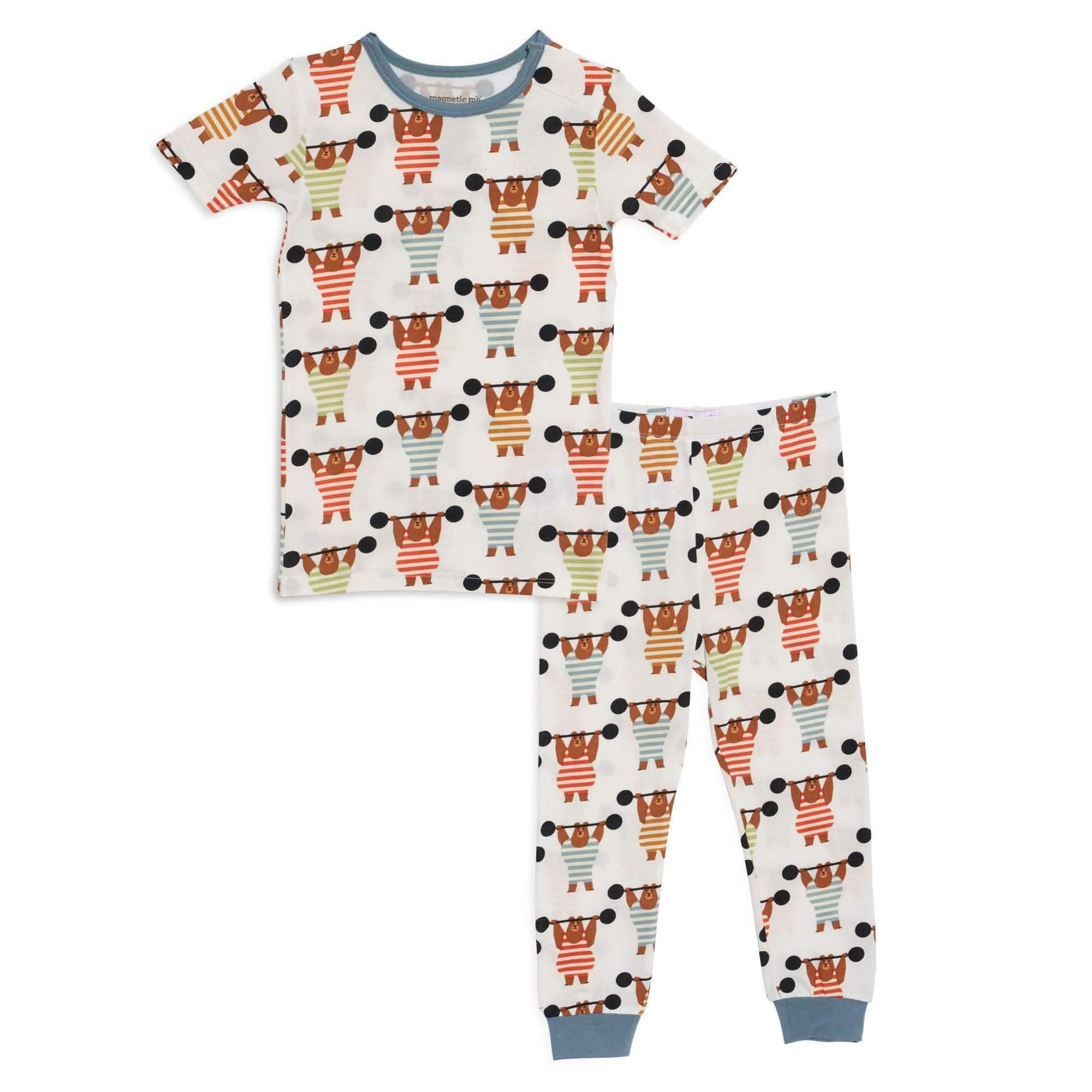 hustle for the muscle modal magnetic toddler and kids pajama set - re-loved