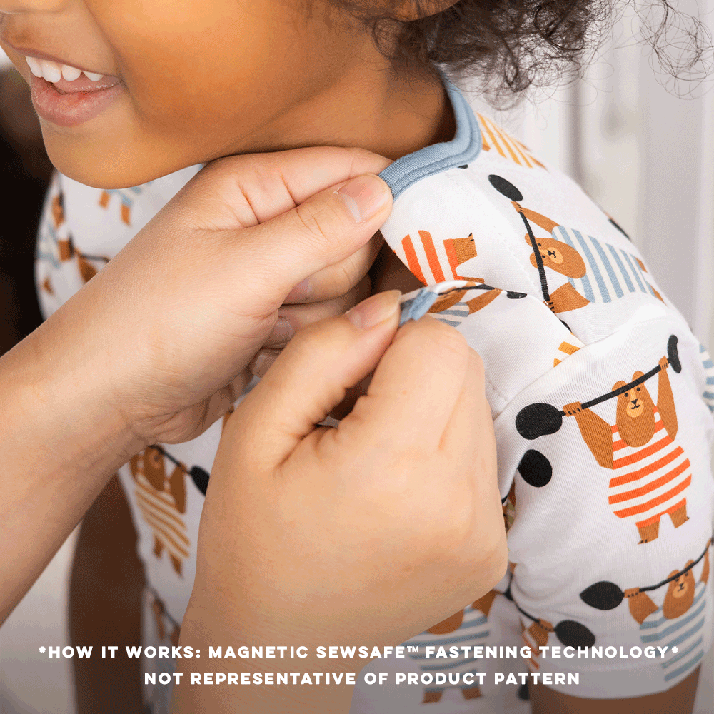 hustle for the muscle modal magnetic toddler and kids pajama set - re-loved