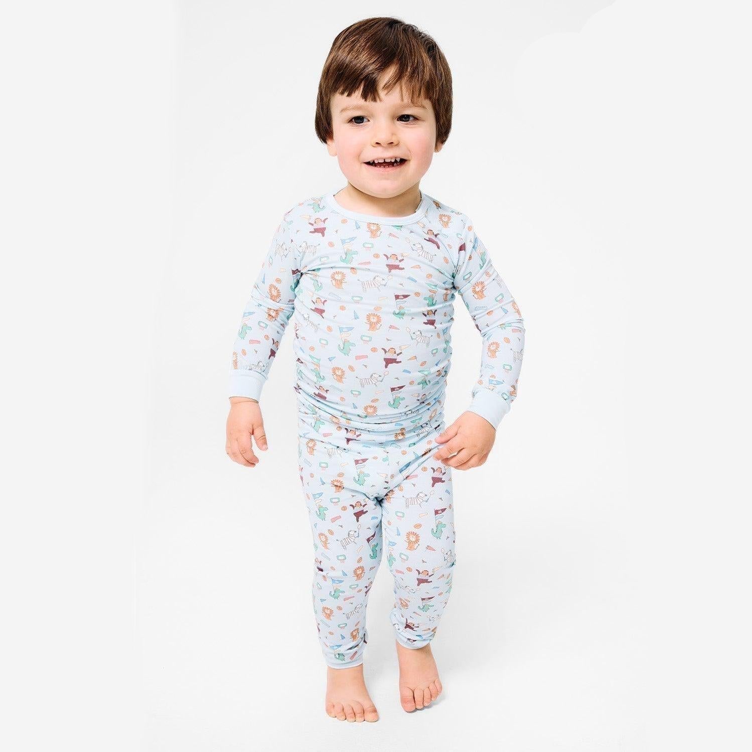i like big punts and i cannot lie modal magnetic no drama pajama kids long sleeve set