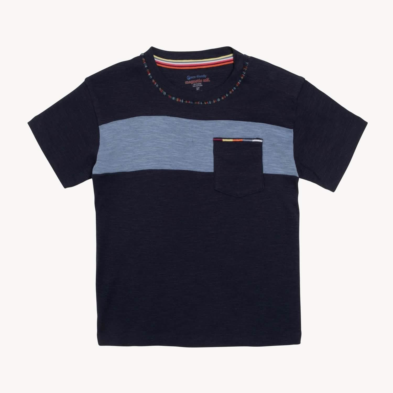 infinity blue cotton magnetic short sleeve play all day top