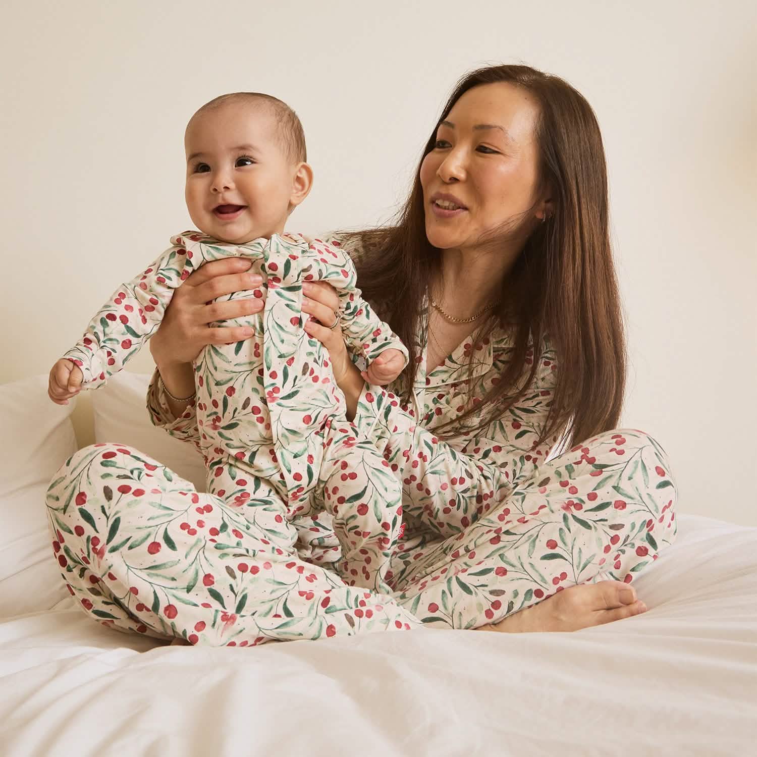 women's kiss me baby one more time modal magnetic classic with a twist long sleeve pajama set