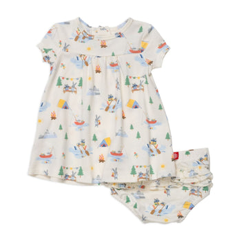 lake you a lot modal magnetic little baby dress + diaper cover set