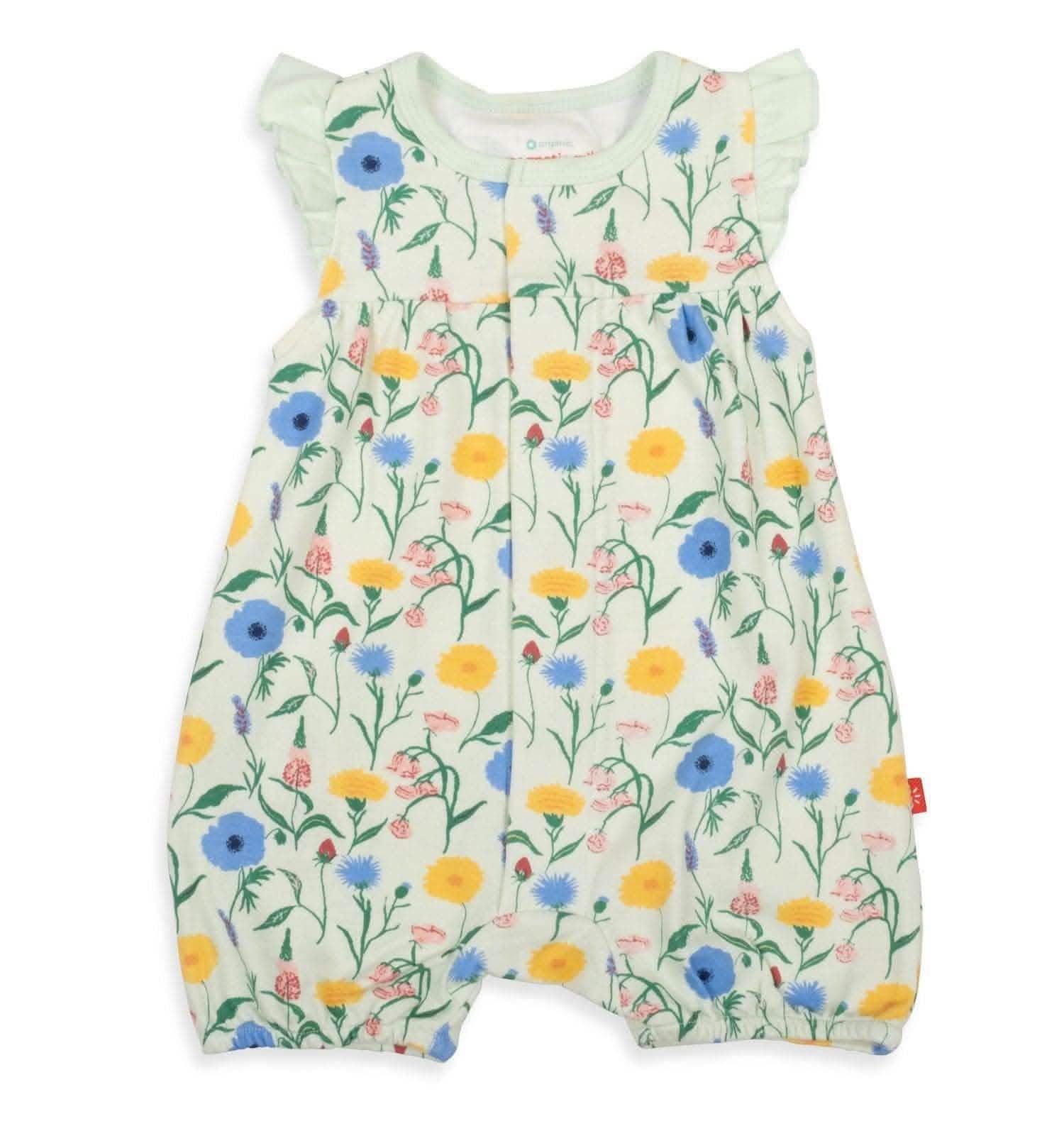 le jardin organic cotton magnetic sleeveless romper - re-loved