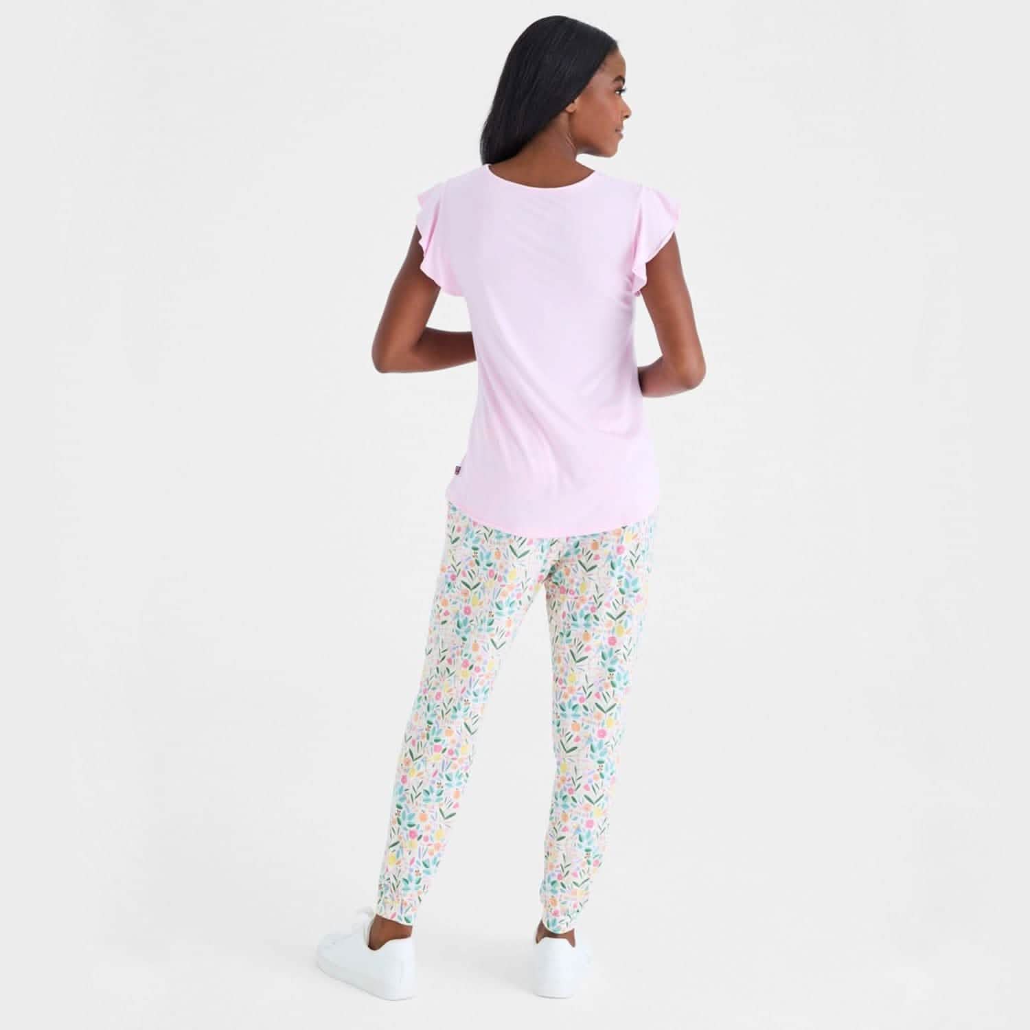 life's peachy modal magnetic short sleeve jogger set