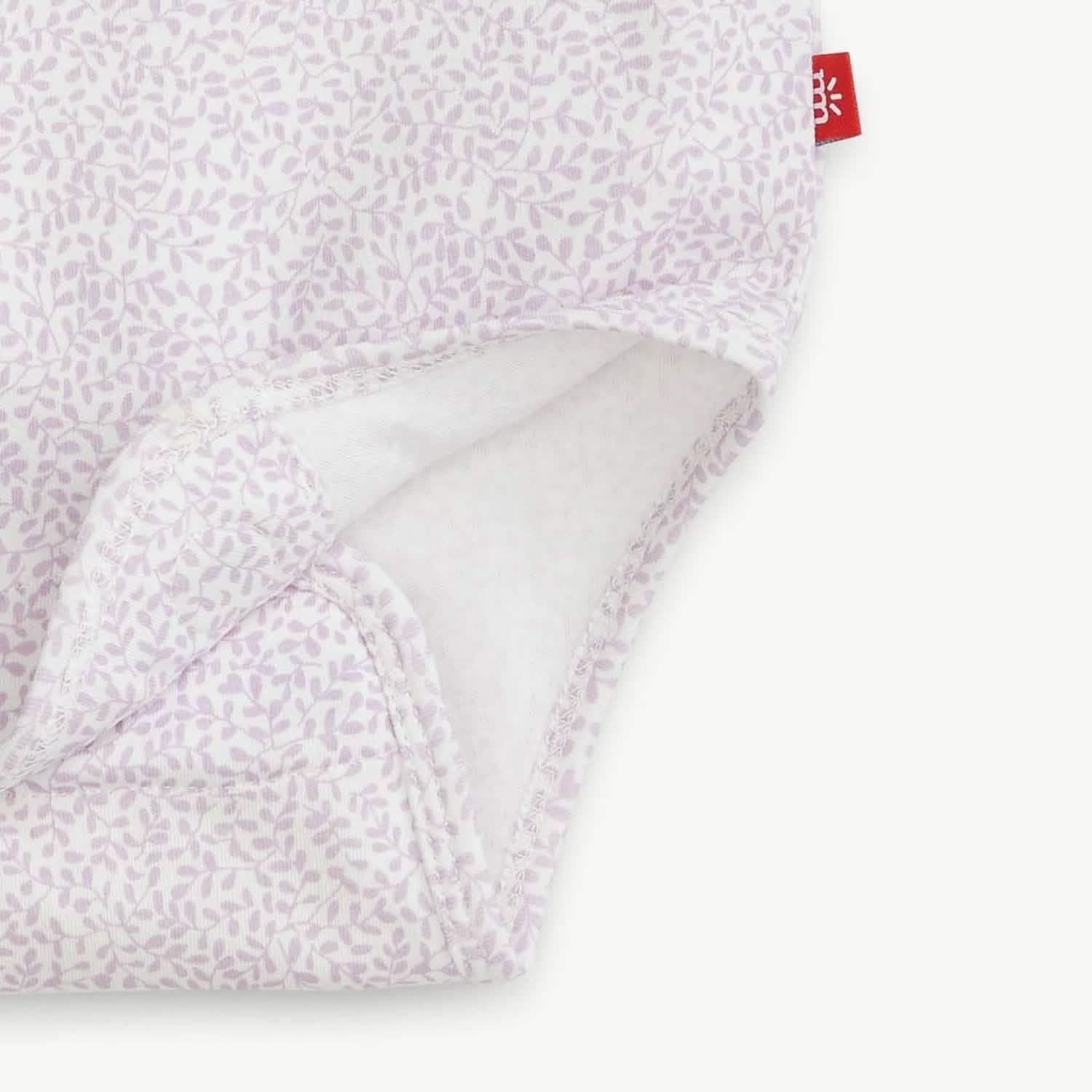 lilac foliage organic cotton magnetic bodysuit - re-loved