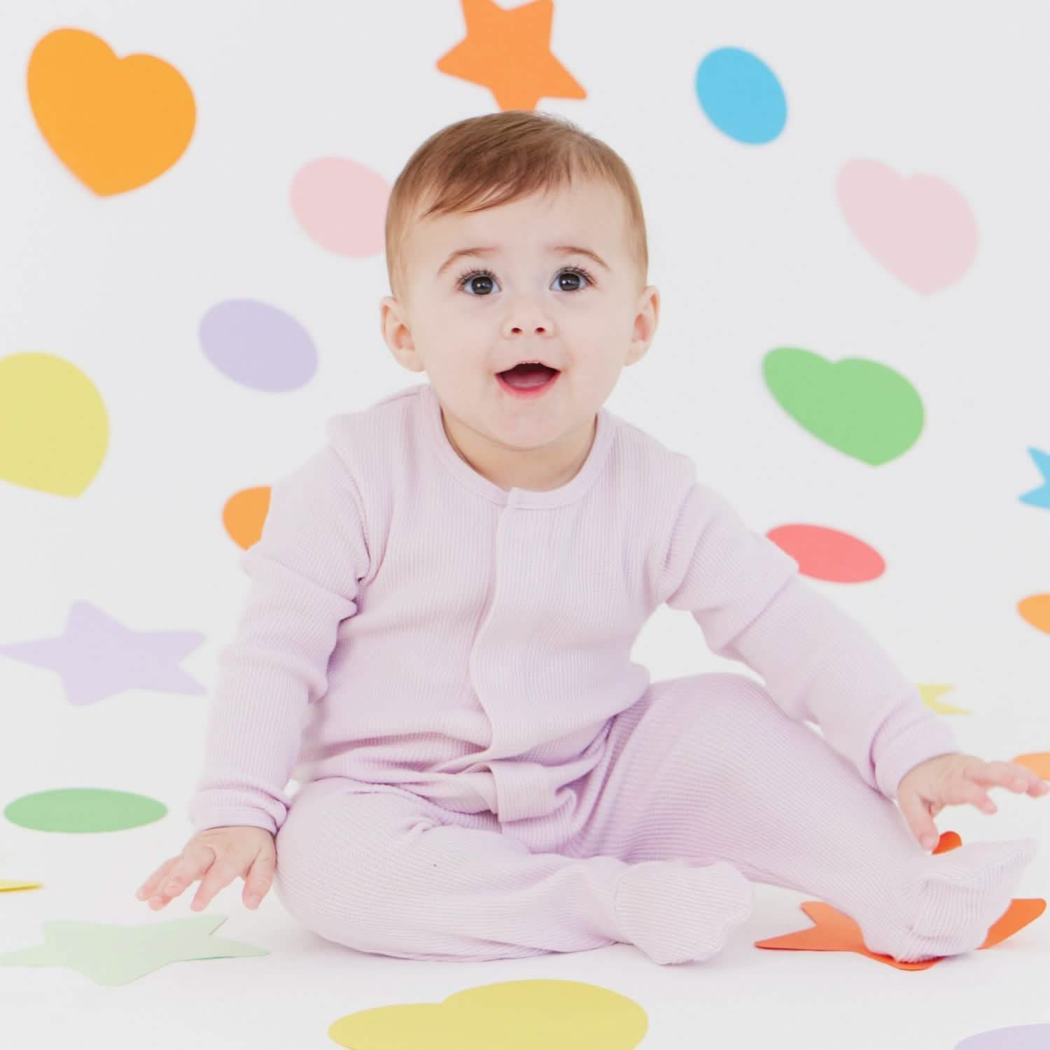 lilac snow waffle modal magnetic parent favorite footie - re-loved