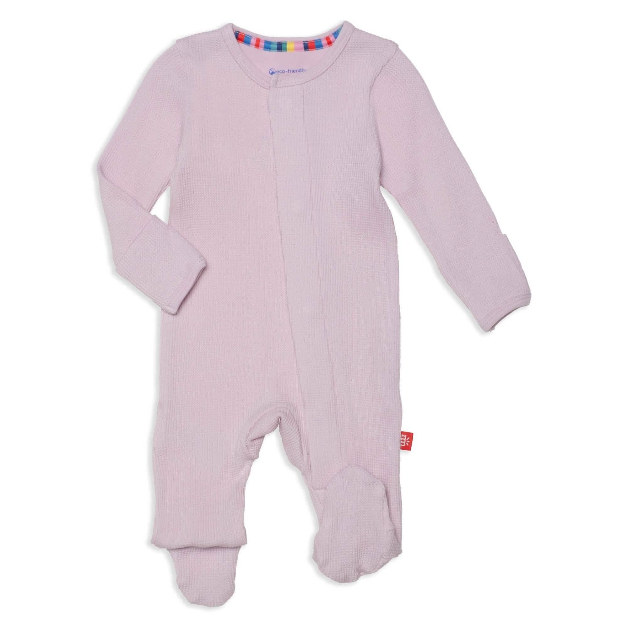 lilac snow waffle modal magnetic parent favorite footie - re-loved