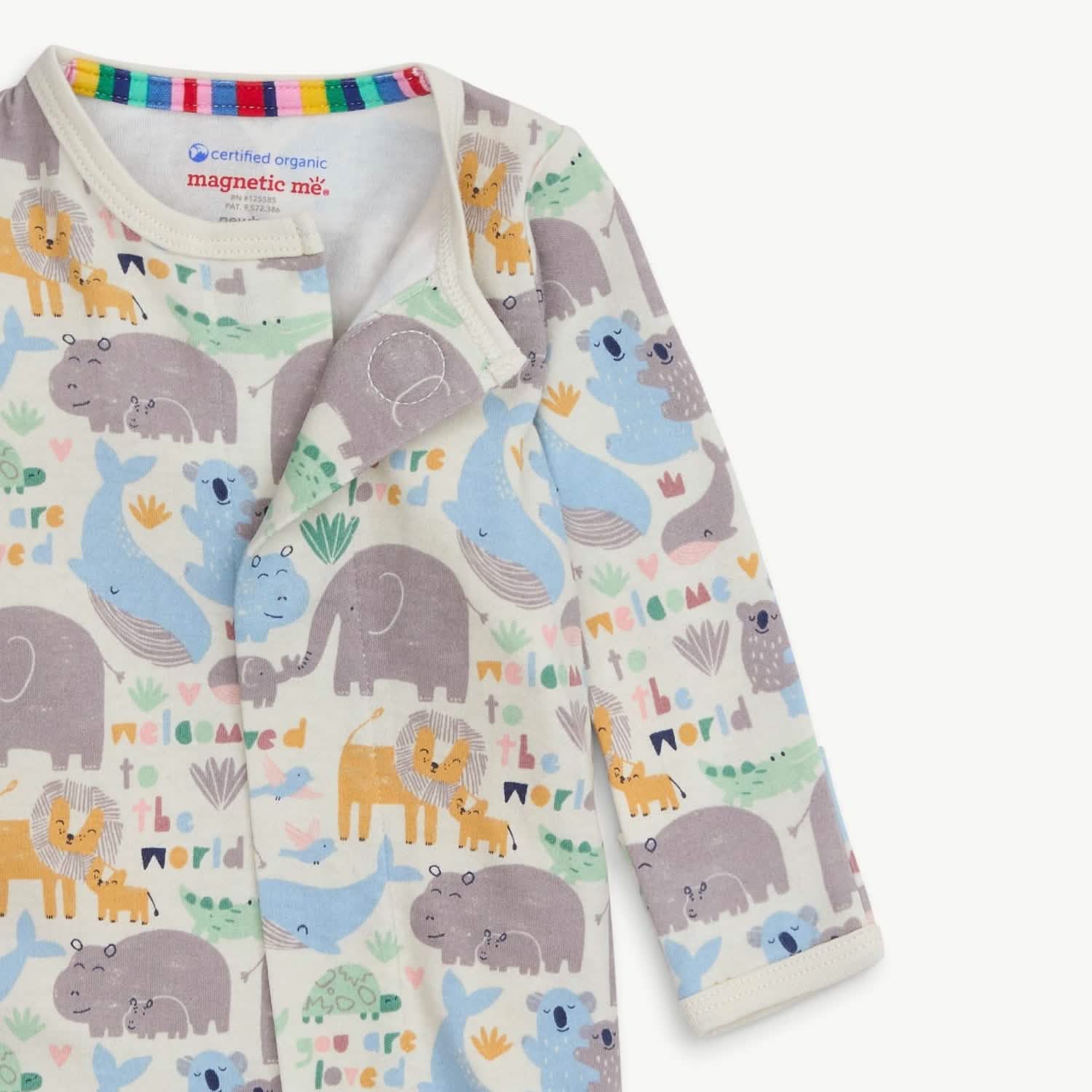 little lovin organic cotton magnetic parent favorite footie