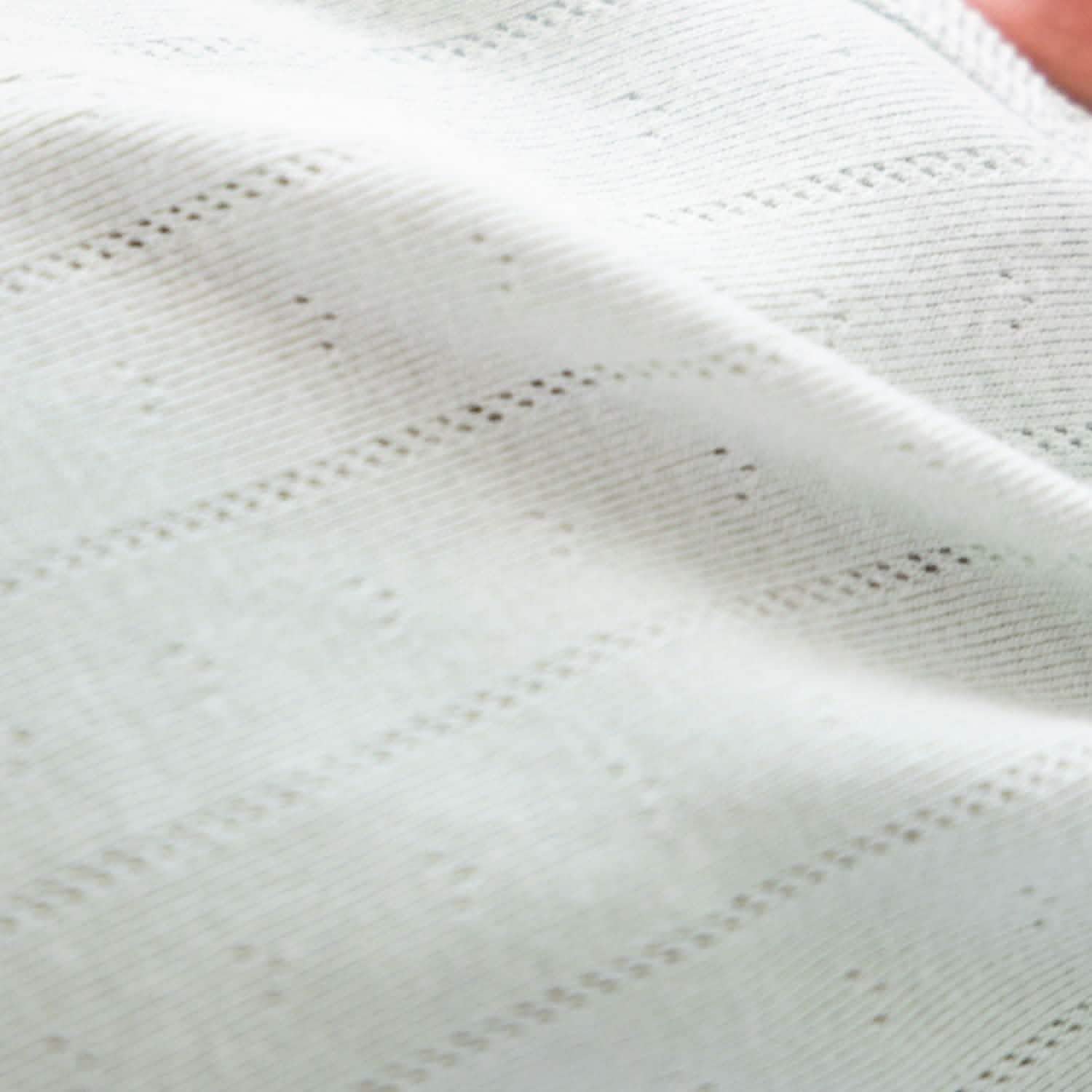 love lines seagrass organic cotton pointelle magnetic cozy sleeper gown + hat set
