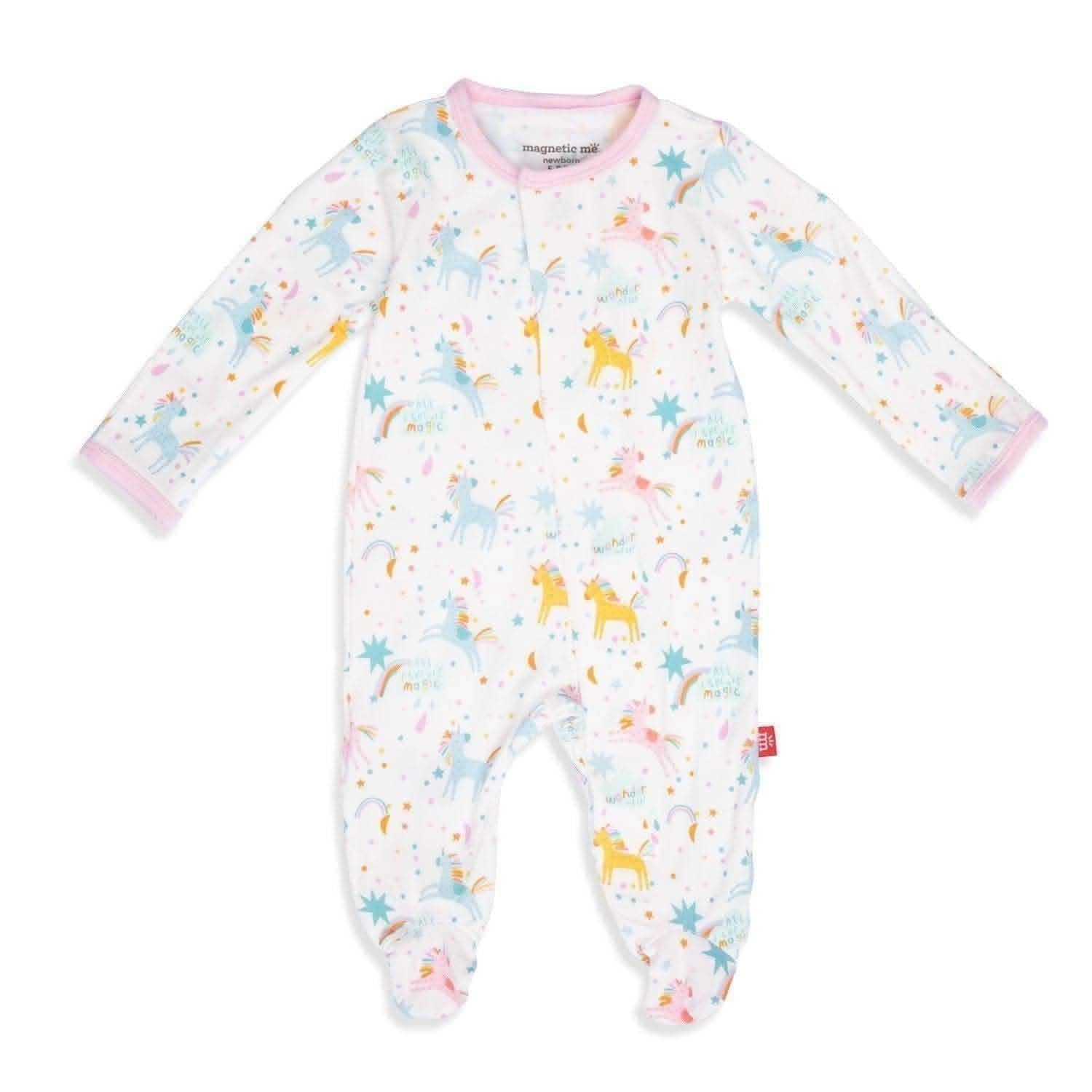 magic glitter sparkle modal magnetic parent favorite footie - re-loved