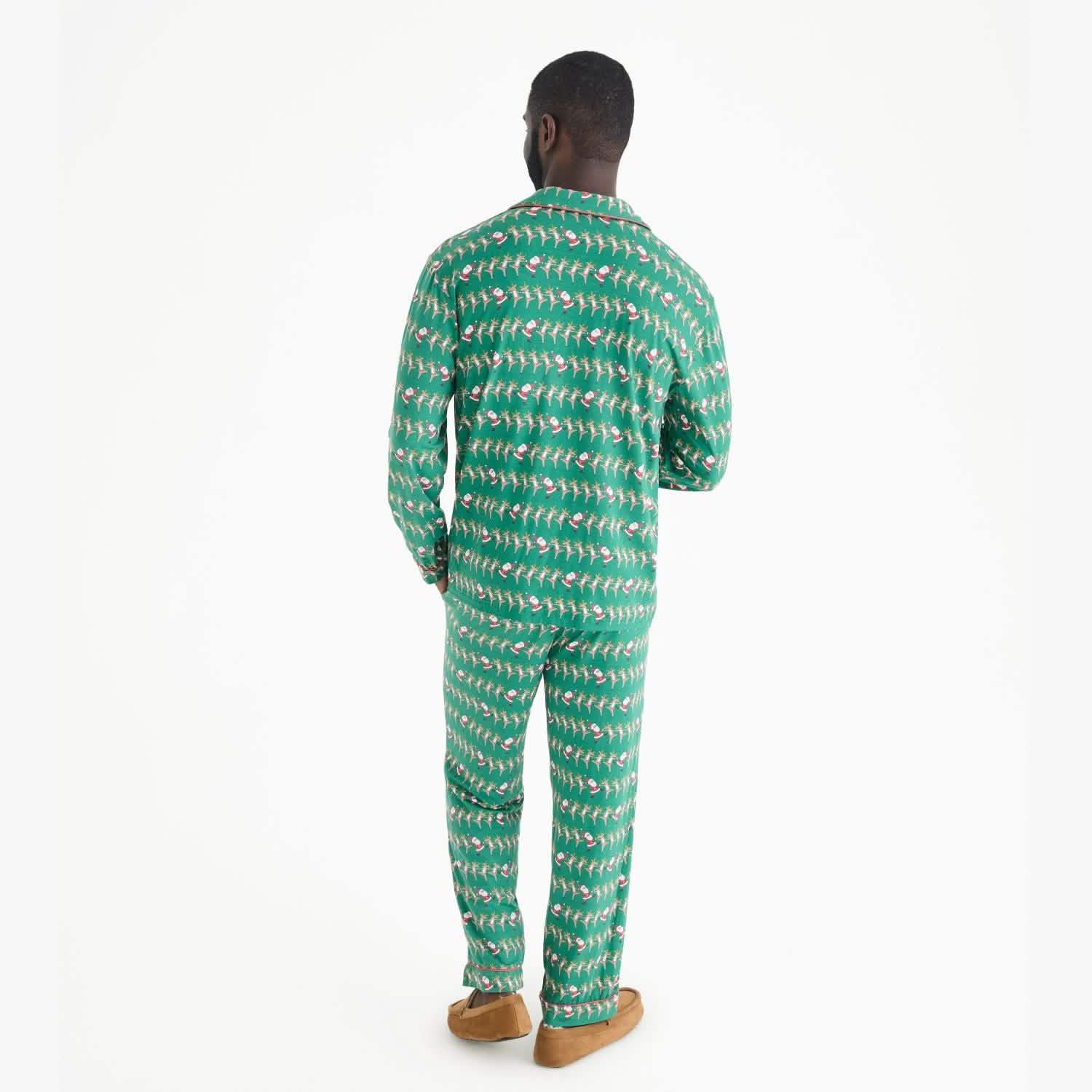 men's christmas can can modal magnetic classic with a twist long sleeve pajama set