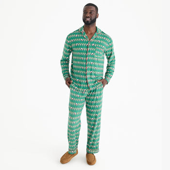 men's christmas can can modal magnetic classic with a twist long sleeve pajama set