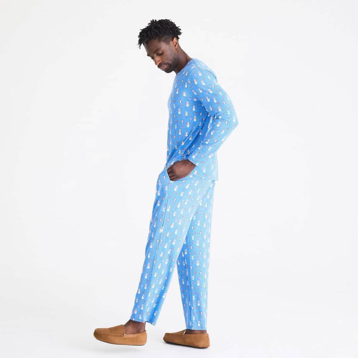 men's snow much fun modal signature long sleeve pajama set