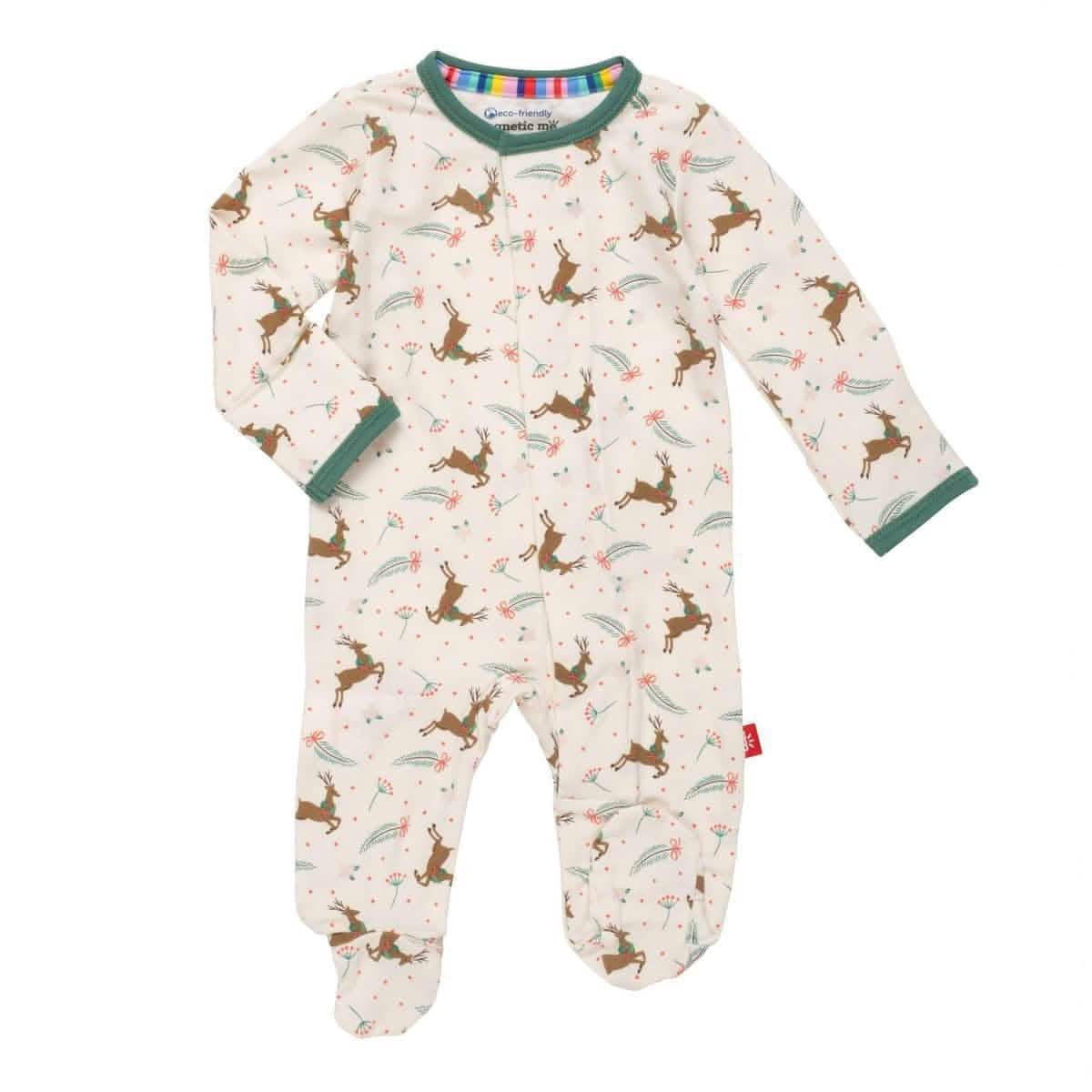 merry and bright modal magnetic parent favorite footie - re-loved
