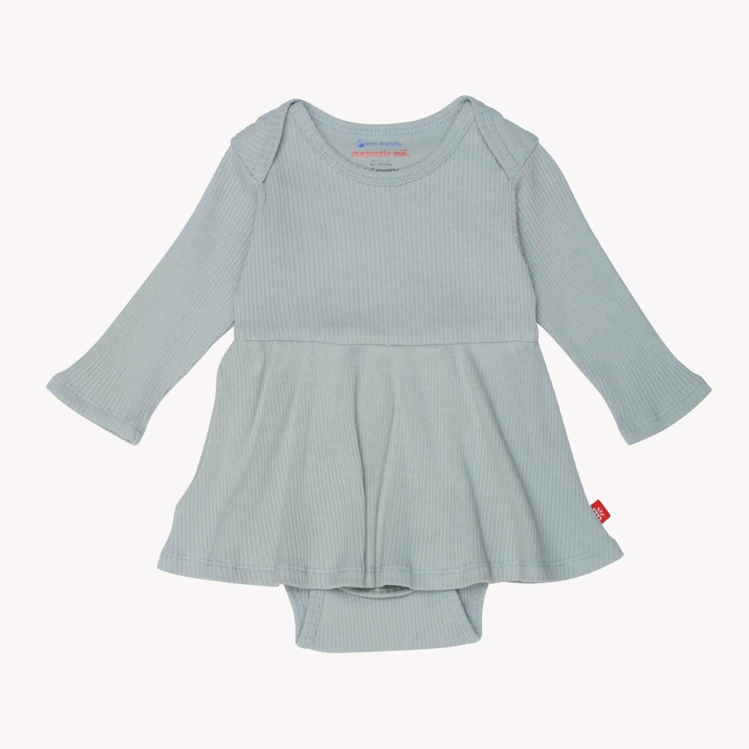 mist ribbed cotton magnetic bodysuit dress
