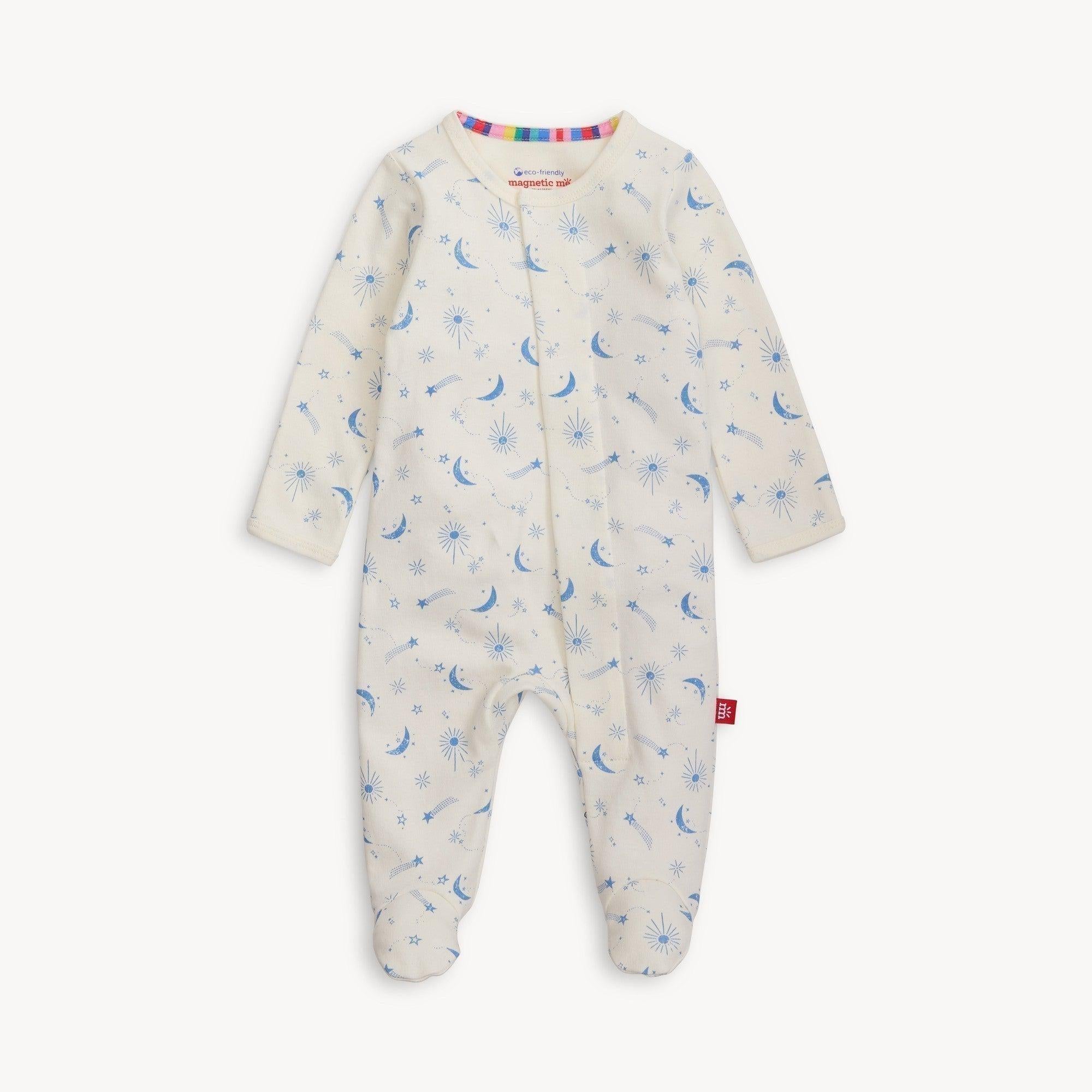moon song organic cotton magnetic parent favorite footie - re-loved