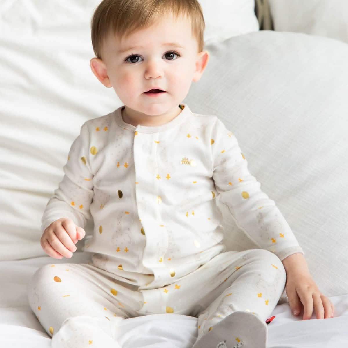 mummy goose organic cotton magnetic parent favorite footie - re-loved