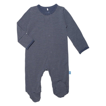 navy skinny stripe CloudStretch™ magnetic footie