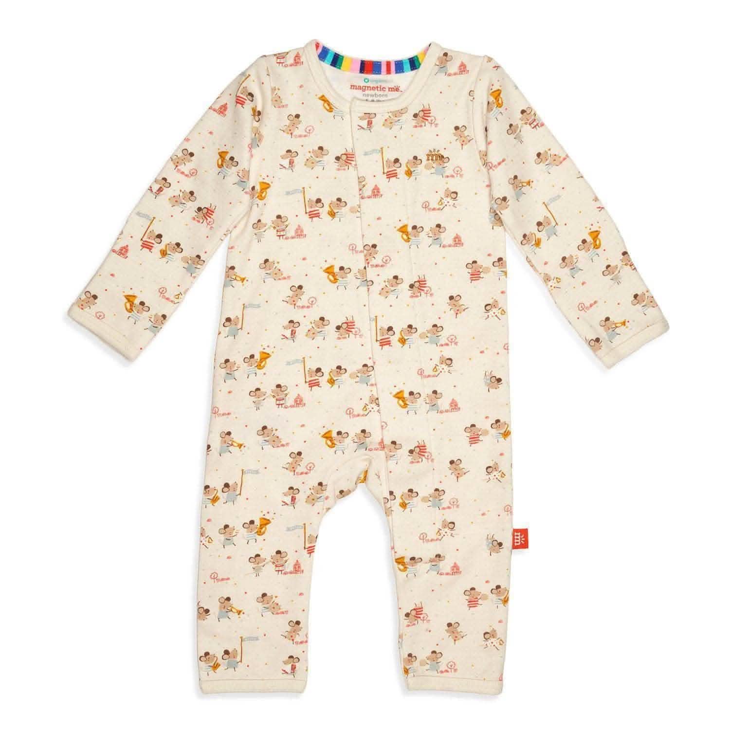 of mice & band organic cotton magnetic coverall - re-loved