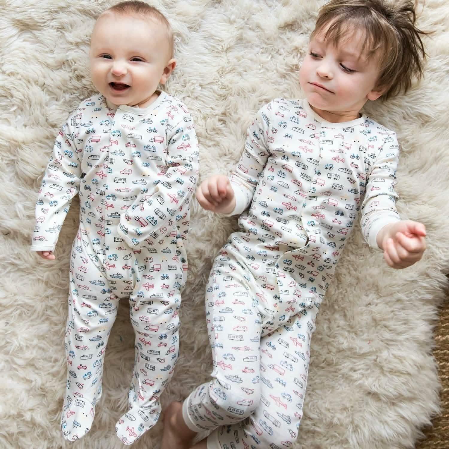 on the go organic cotton magnetic parent favorite footie - re-loved